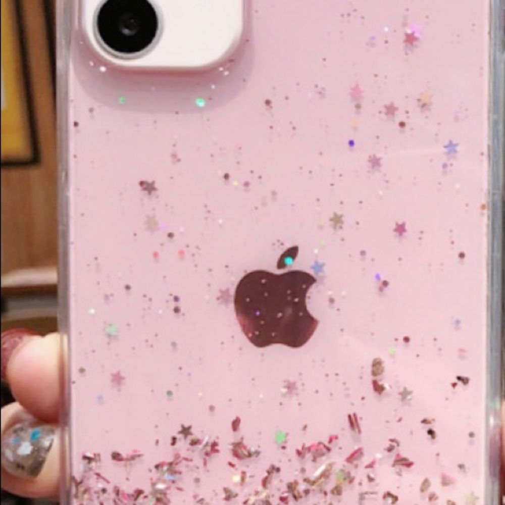 iPhone 12 pro max glitter pink clear - Picture 7 of 7